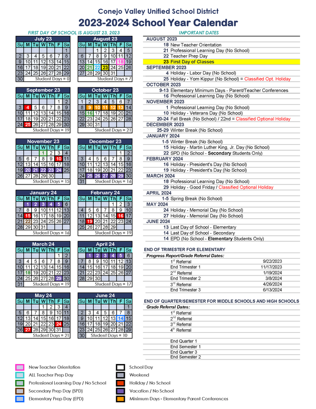 Academic Year Calendars - 2023-2024 TOHS BELL SCHEDULE GRANO